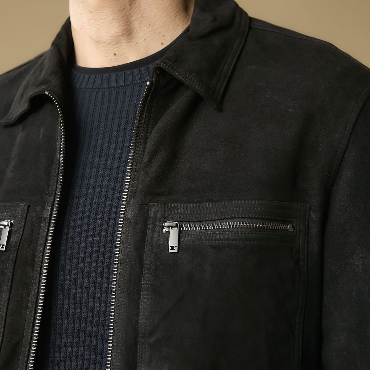 WOLF&HANK - Chaqueta Cuero Hombre Wolf & Hank