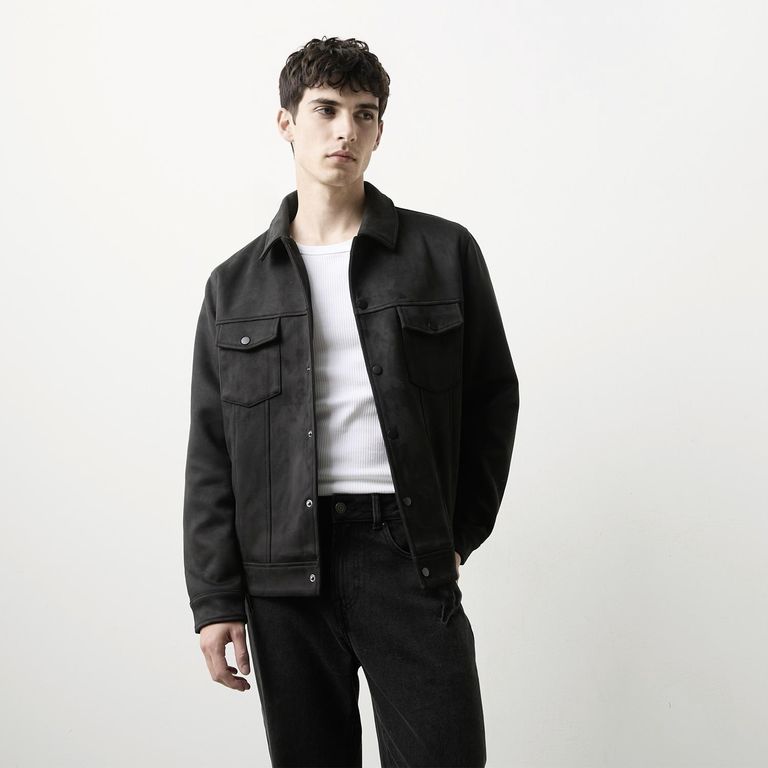 BASEMENT Chaqueta Efecto Ante Hombre