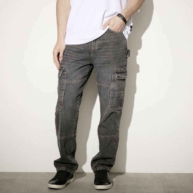 Jeans Cargo Carpintero Hombre