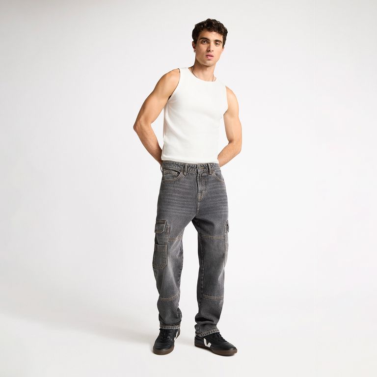 Jeans Cargo Carpintero Hombre