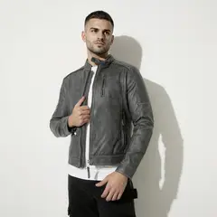 MOSSIMO - Chaqueta Efecto Cuero Hombre