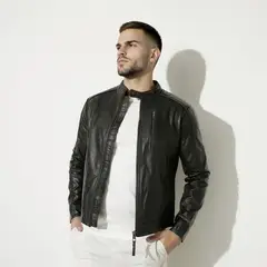 MOSSIMO - Chaqueta Efecto Cuero Hombre