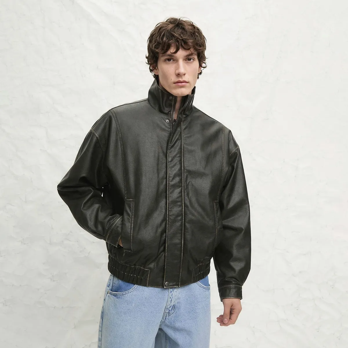 AMERICANINO - Chaqueta Efecto Cuero Hombre Americanino