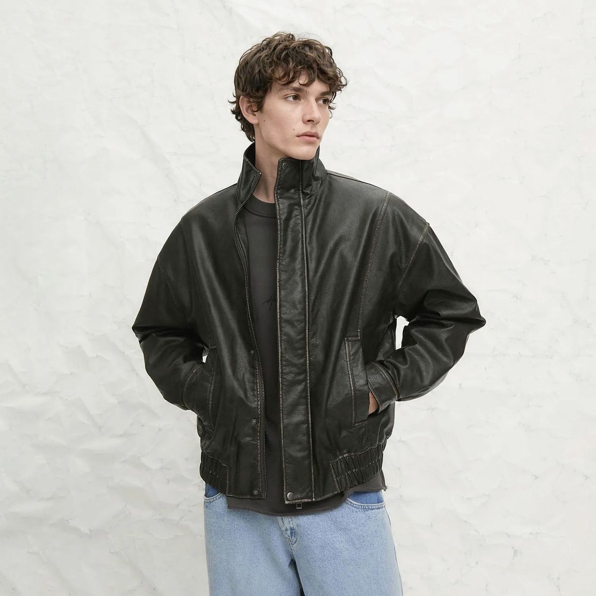 AMERICANINO - Chaqueta Efecto Cuero Hombre Americanino