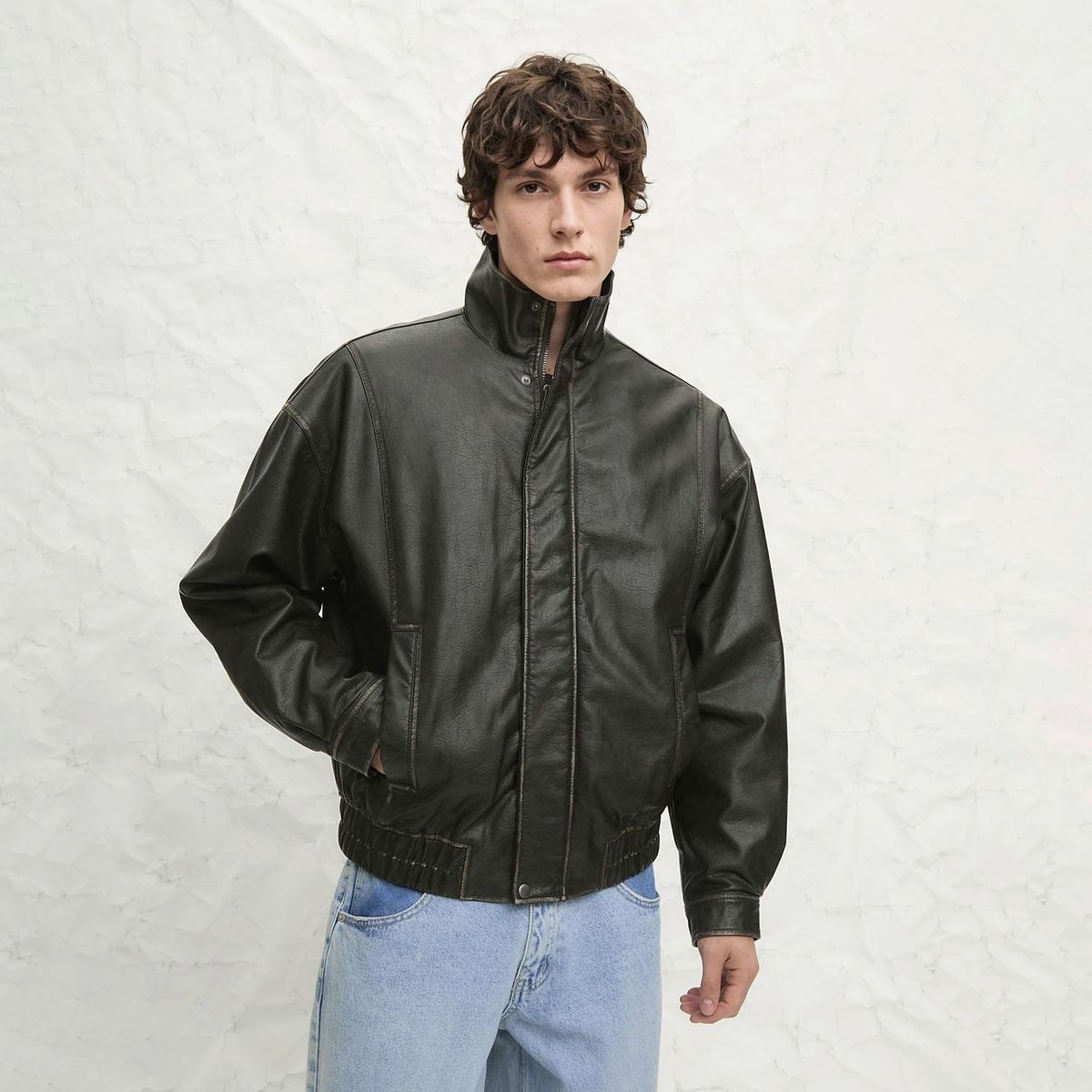 AMERICANINO - Chaqueta Efecto Cuero Hombre Americanino