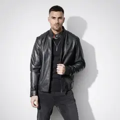 MOSSIMO - Chaqueta Efecto Cuero Hombre