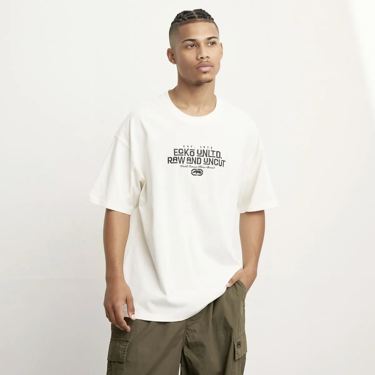 ECKO - Polera Manga Corta Oversize Algodón Hombre Ecko
