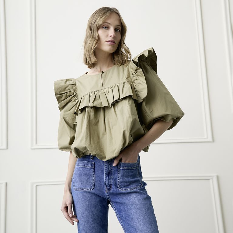 BASEMENT Blusa Vuelos Mujer