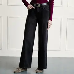 BASEMENT - Jeans Wide Leg Tiro Alto Mujer