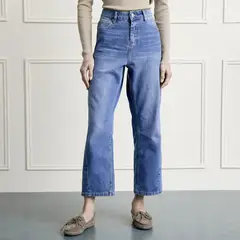 BASEMENT - Jeans Baggy Tiro Alto Mujer