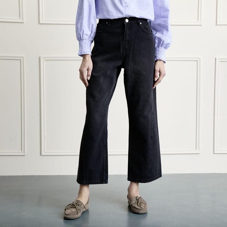 Jeans Baggy Tiro Alto Mujer