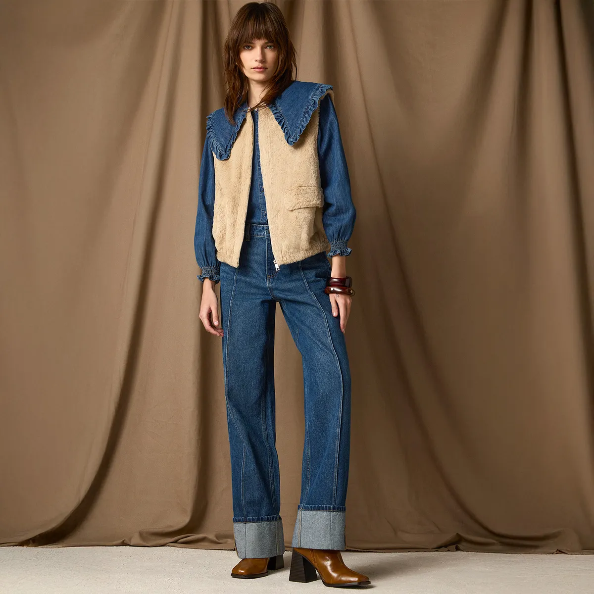 UNIVERSITY CLUB - Vest Peludo Mujer University Club