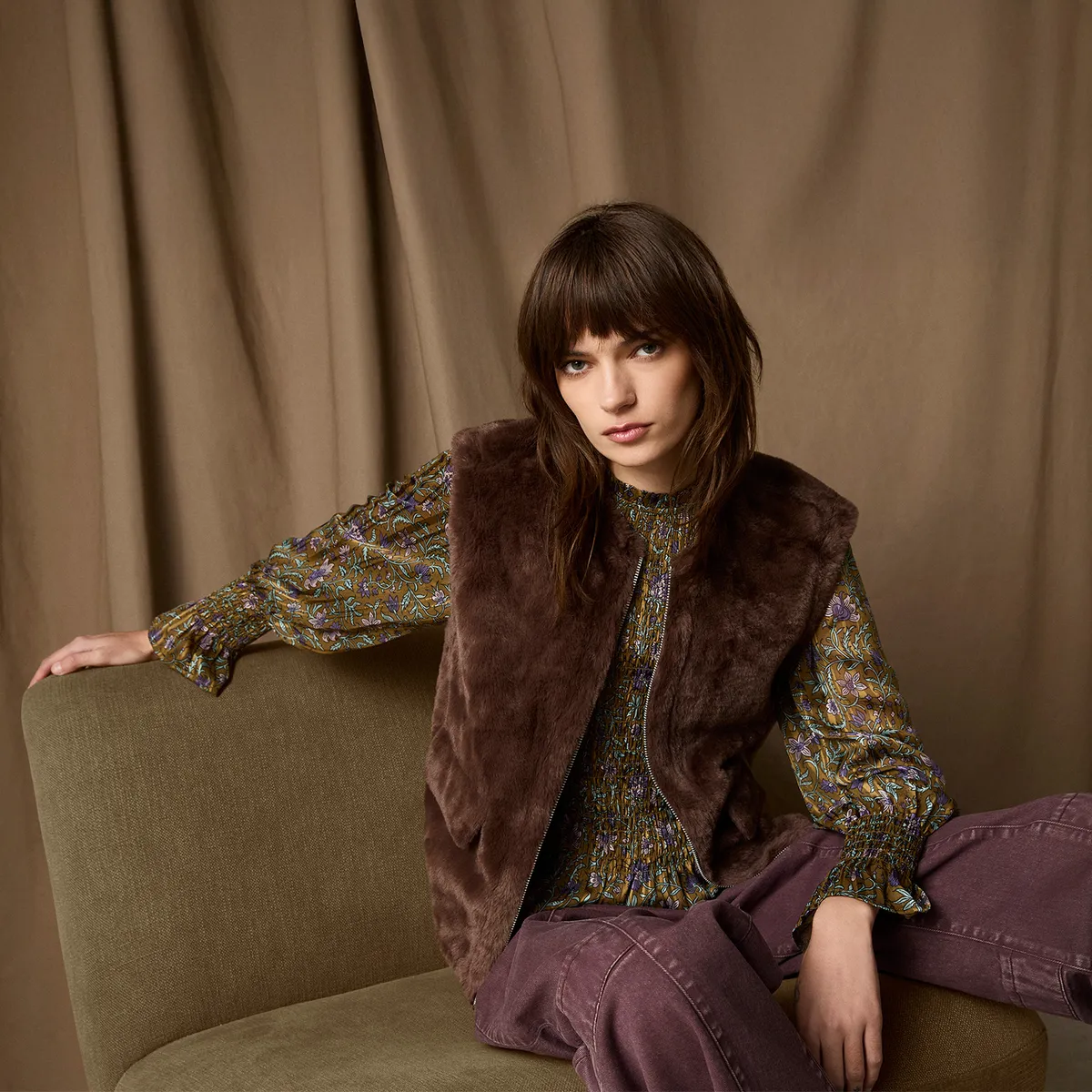 UNIVERSITY CLUB - Vest Peludo Mujer University Club