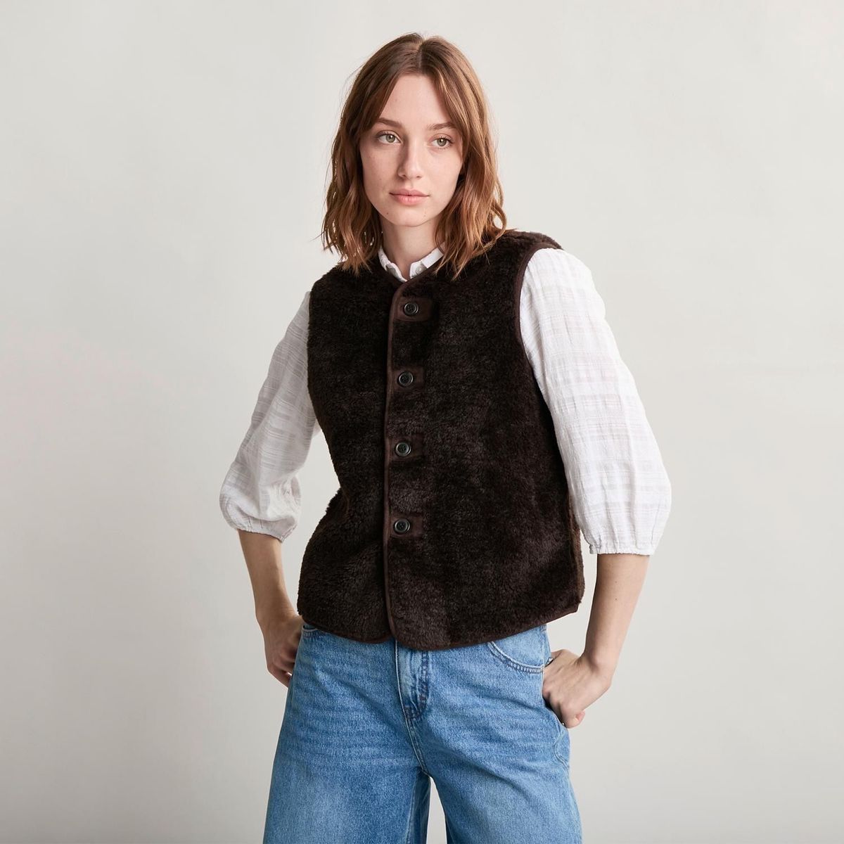 UNIVERSITY CLUB - Vest Peludo Reversible Mujer University Club