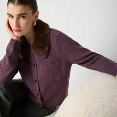 UNIVERSITY CLUB - Chaleco Cuello Peludo Mujer