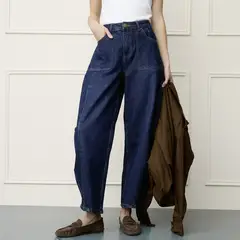 BASEMENT - Jeans Balloon Tiro Alto Mujer