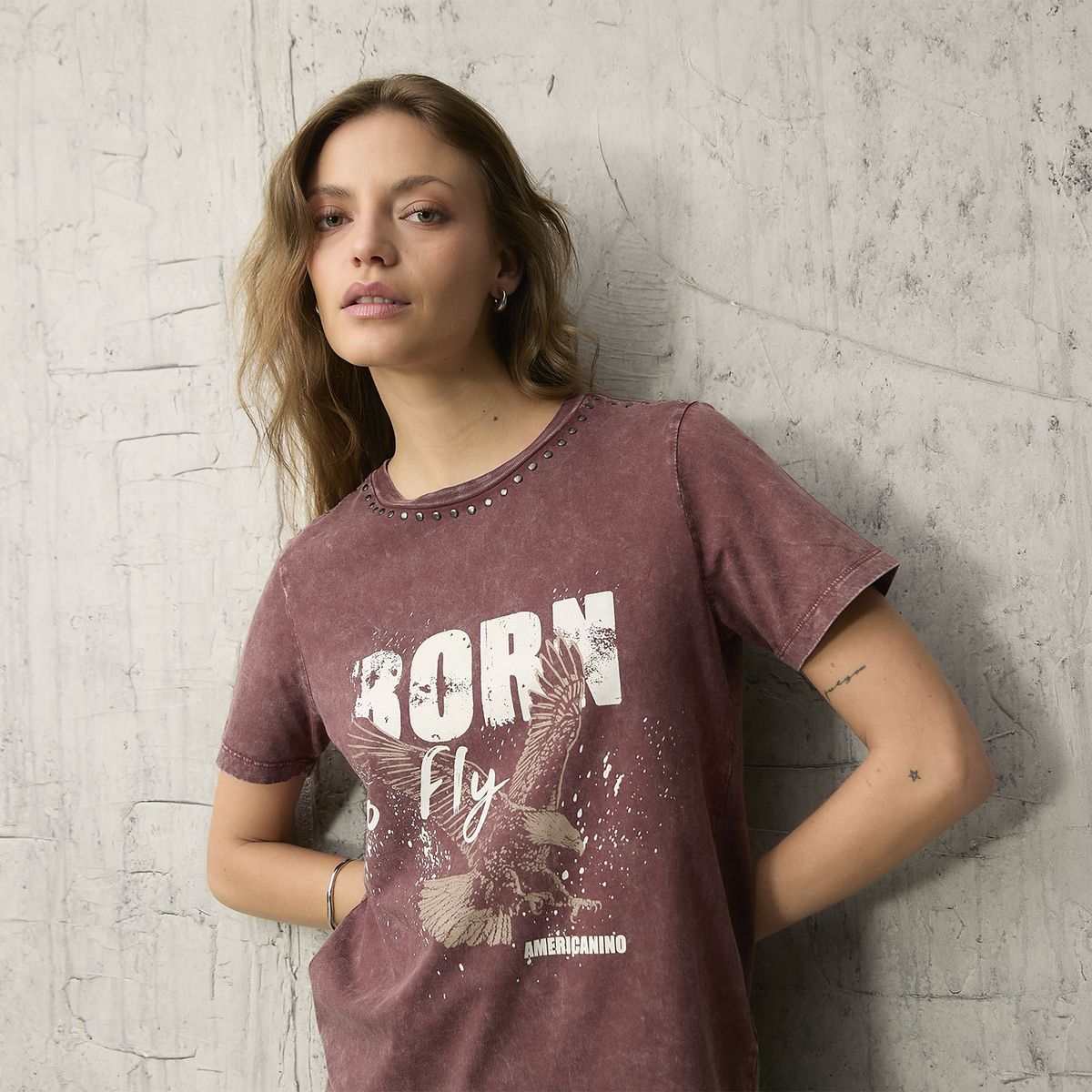 AMERICANINO - Polera Logo Mujer Americanino