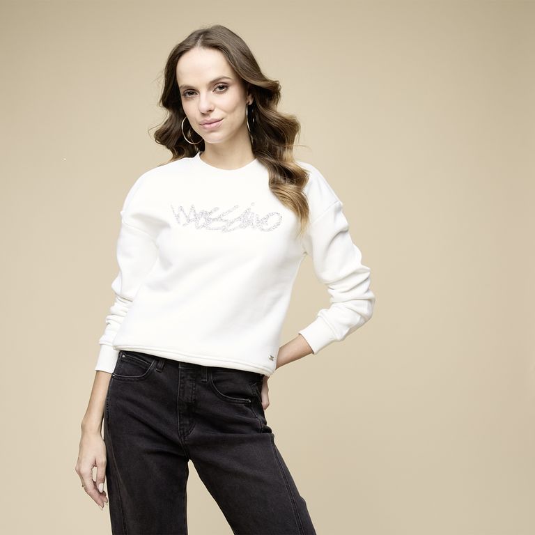 Polerón Estampado Brillos Mujer