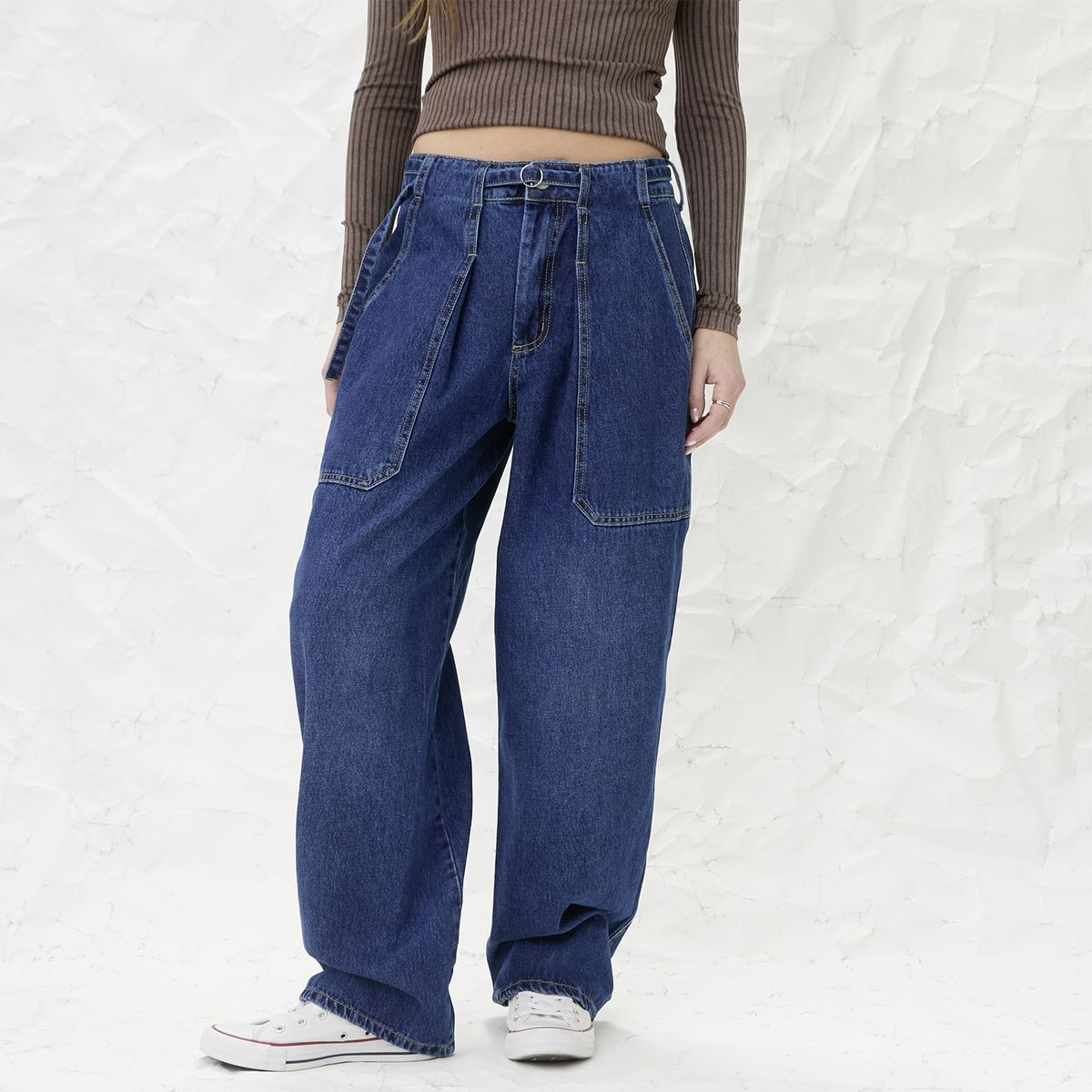 AMERICANINO - Jeans Baggy Tiro Bajo Mujer Americanino