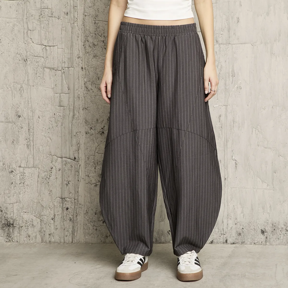 AMERICANINO - Pantalón Baggy Tiro Medio Mujer Americanino