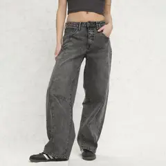 AMERICANINO - Jeans Baggy Tiro Medio Mujer