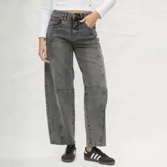 AMERICANINO - Jeans Baggy Tiro Medio Mujer