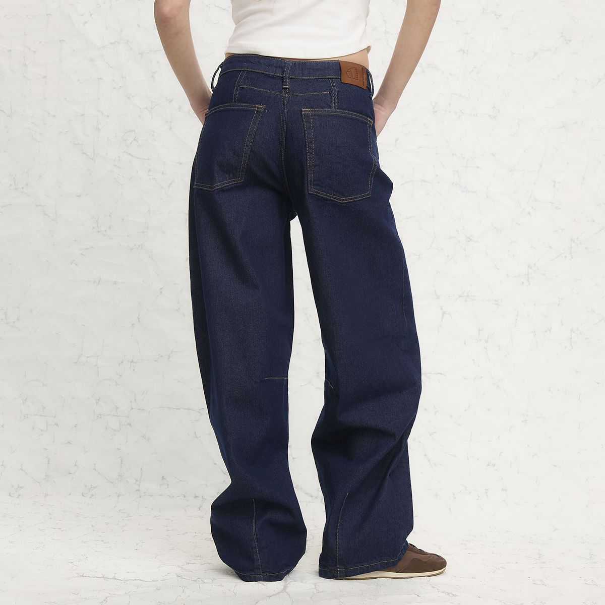 AMERICANINO - Jeans Baggy Tiro Medio Mujer Americanino