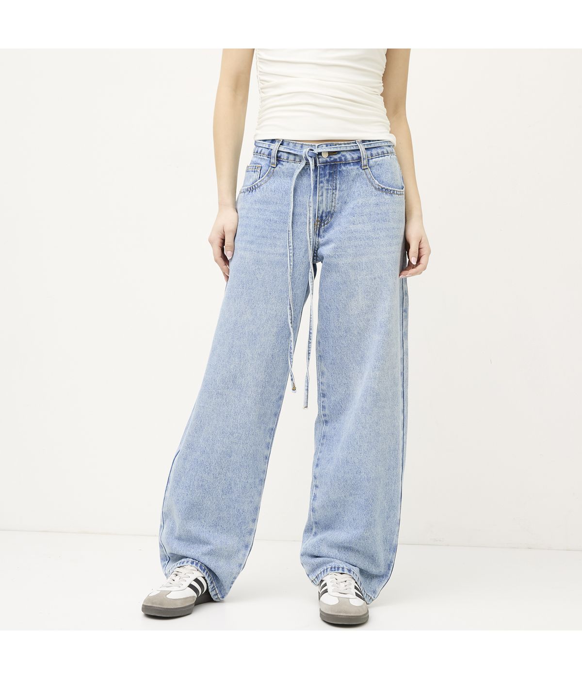 SYBILLA Jeans Cinturón Wide Leg Tiro Medio Mujer Sybilla