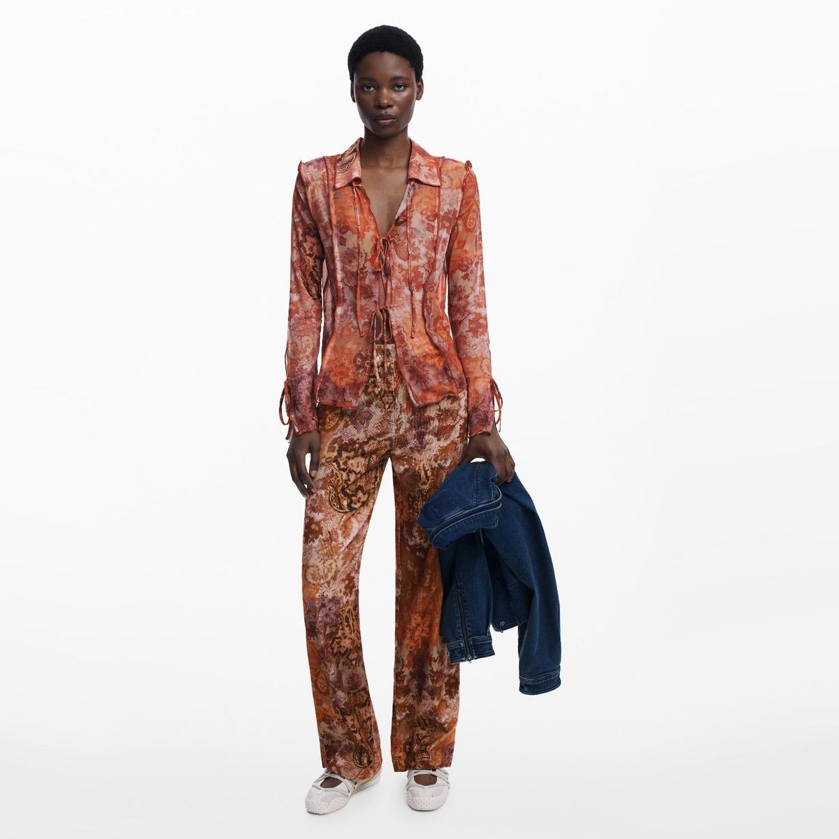 DESIGUAL - Pantalón Regular Tiro Medio Mujer Desigual