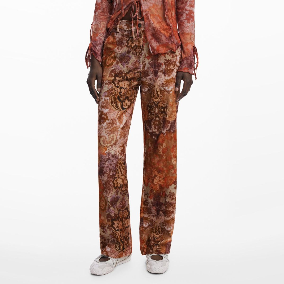 DESIGUAL - Pantalón Regular Tiro Medio Mujer Desigual
