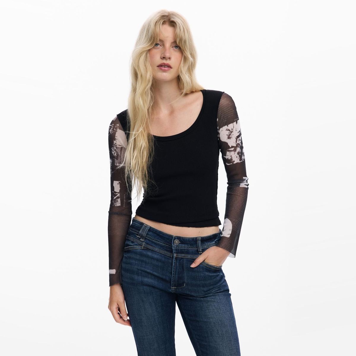 DESIGUAL - Polera Algodón Mujer Desigual