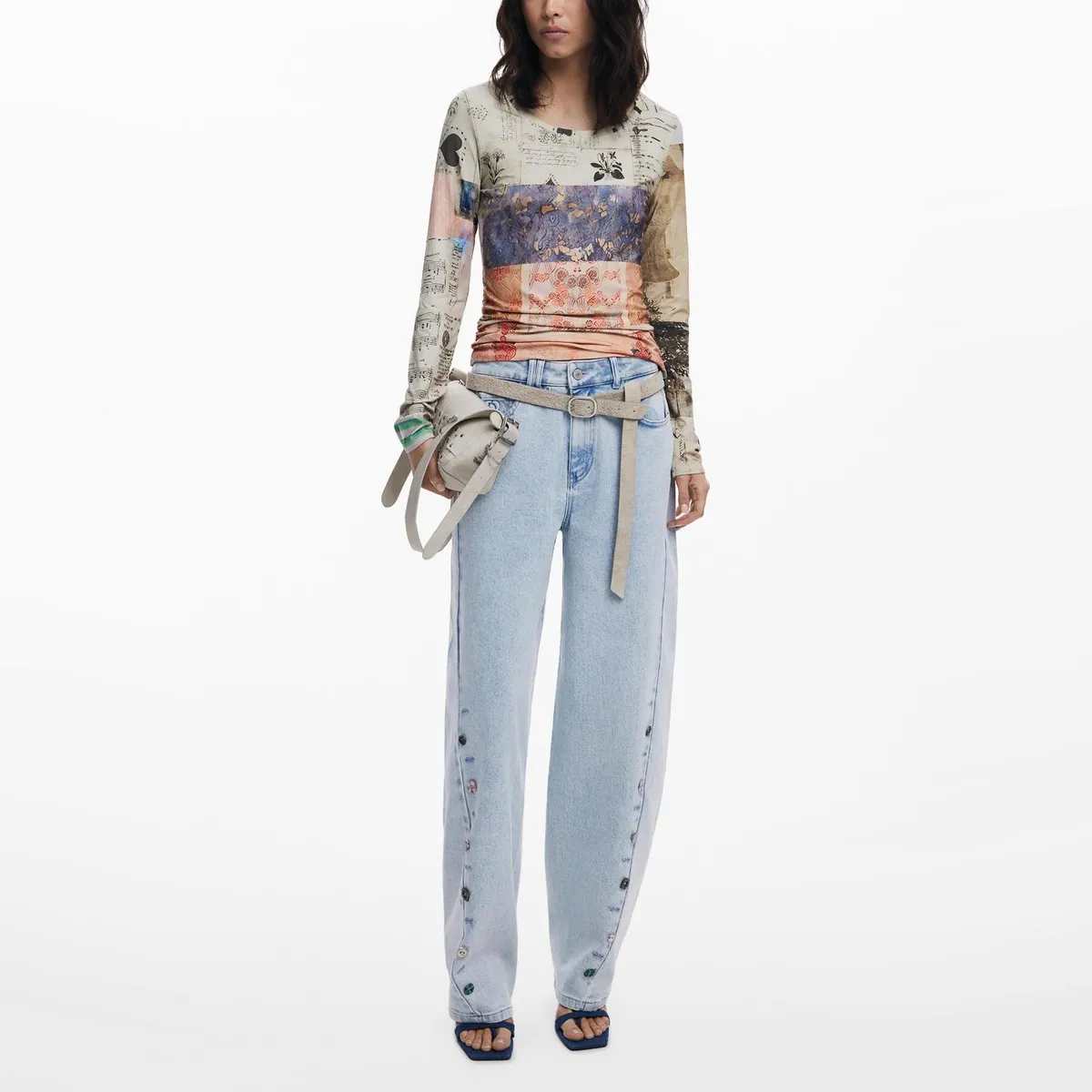 DESIGUAL - Polera Algodón Mujer Desigual