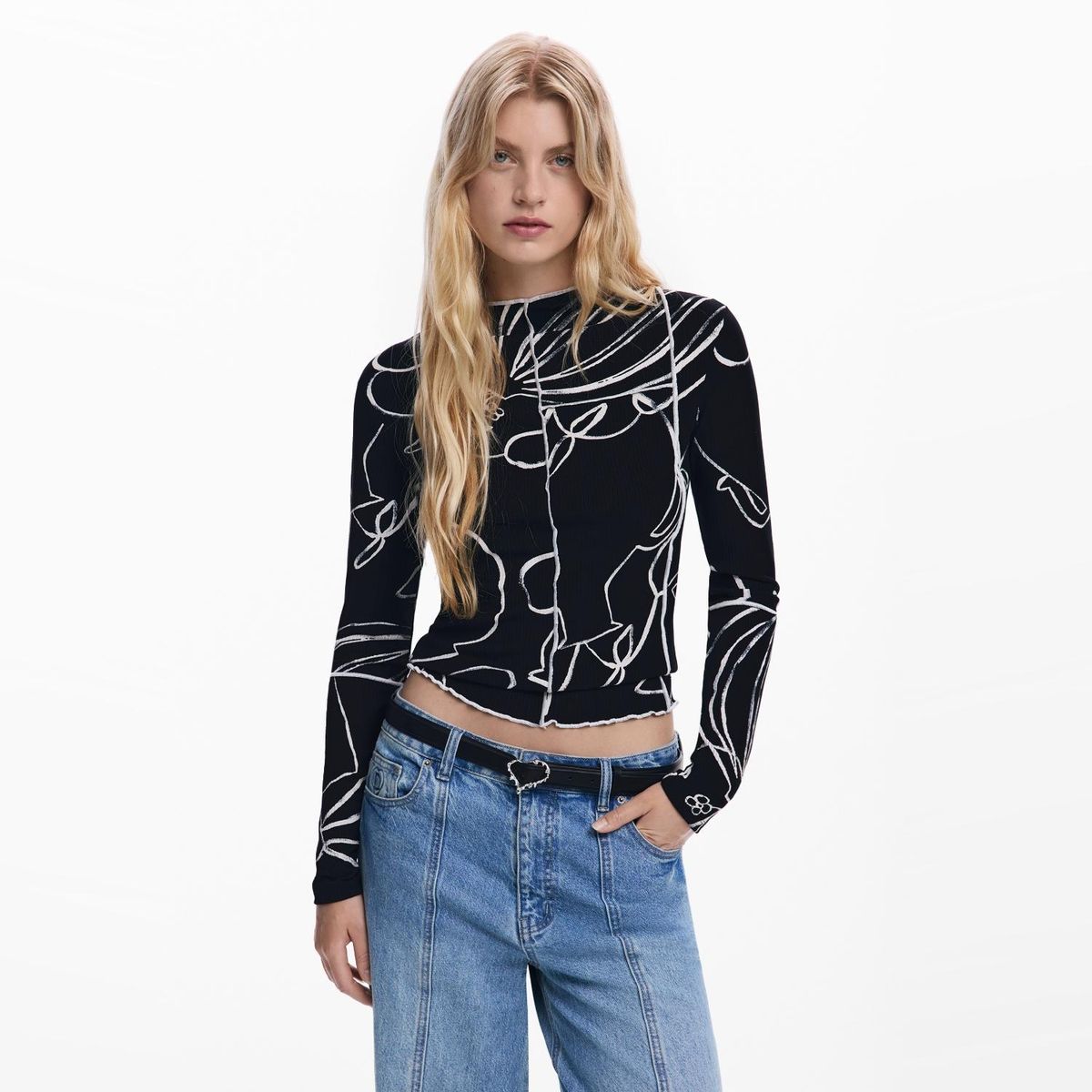 DESIGUAL - Polera Algodón Mujer Desigual