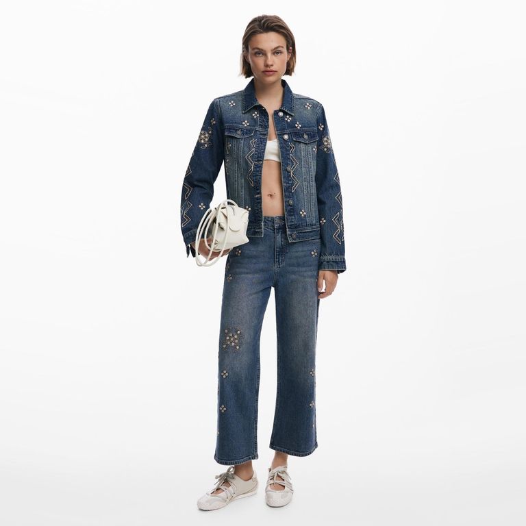 DESIGUAL Jeans Regular Tiro Medio Mujer