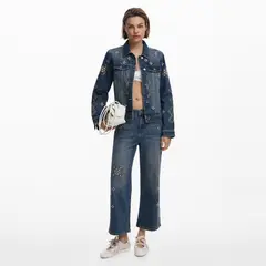 DESIGUAL - Jeans Regular Tiro Medio Mujer