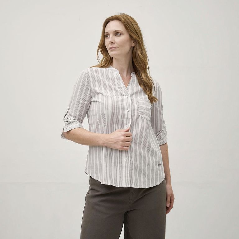 NEWPORT Blusa Manga Larga Algodón Mujer