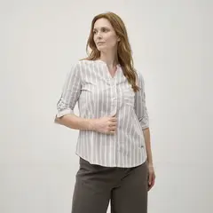 NEWPORT - Blusa Manga Larga Algodón Mujer