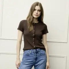 BASEMENT - Polera Manga Corta Mujer