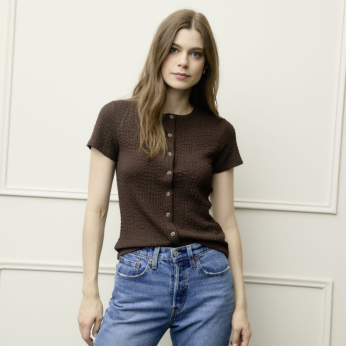 BASEMENT - Polera Manga Corta Mujer Basement