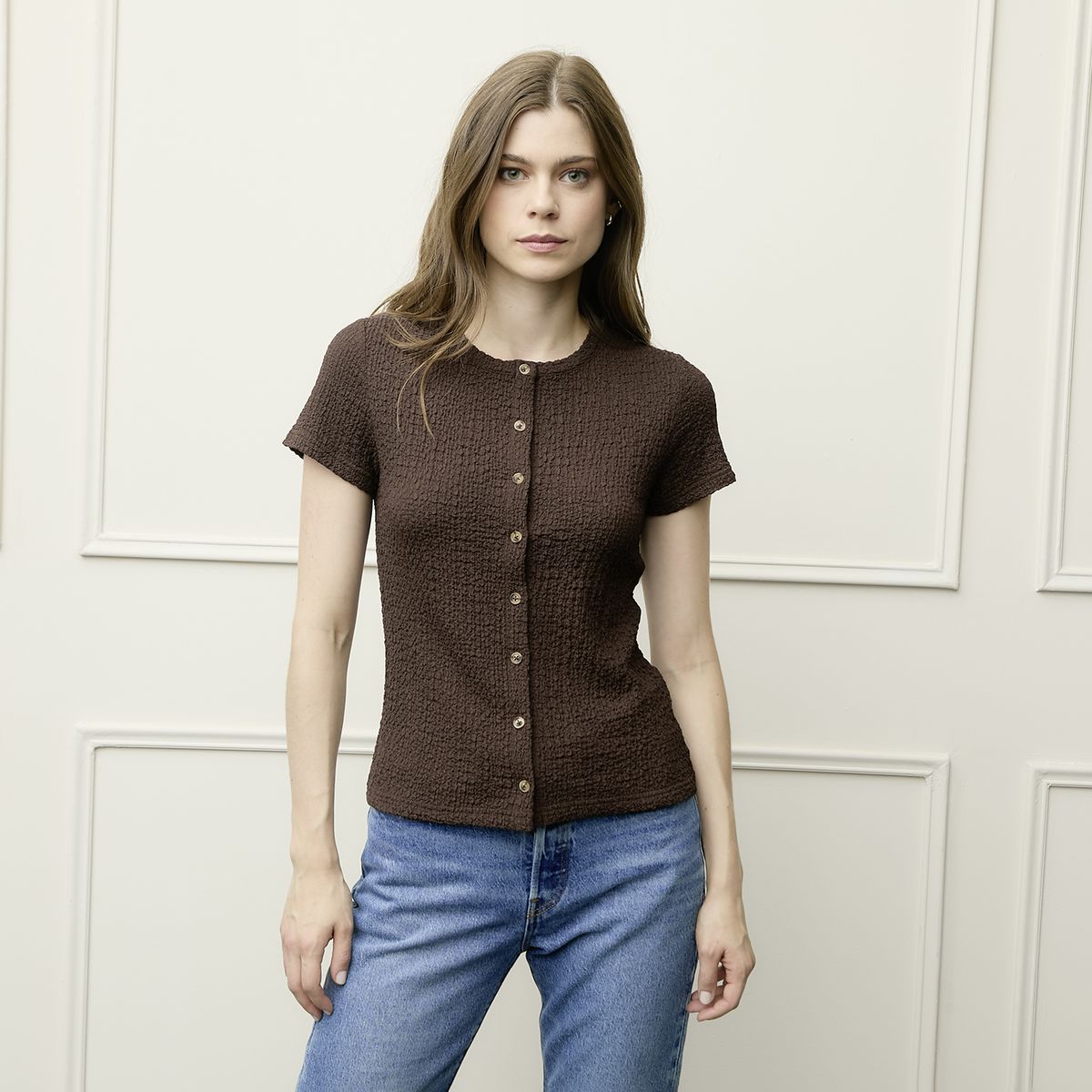 BASEMENT - Polera Manga Corta Mujer Basement