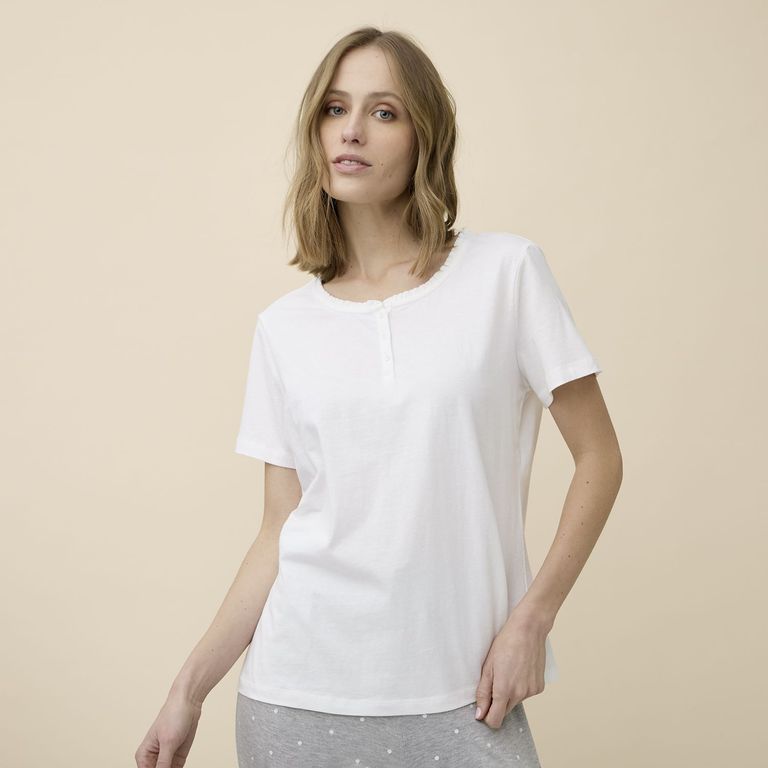 Polera De Pijama Algodón Mujer