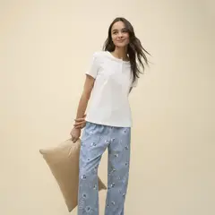 BLU - Polera De Pijama Algodón Mujer