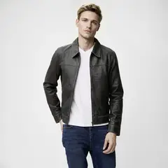 WOLF&HANK - Chaqueta Cuero Hombre Wolf & Hank