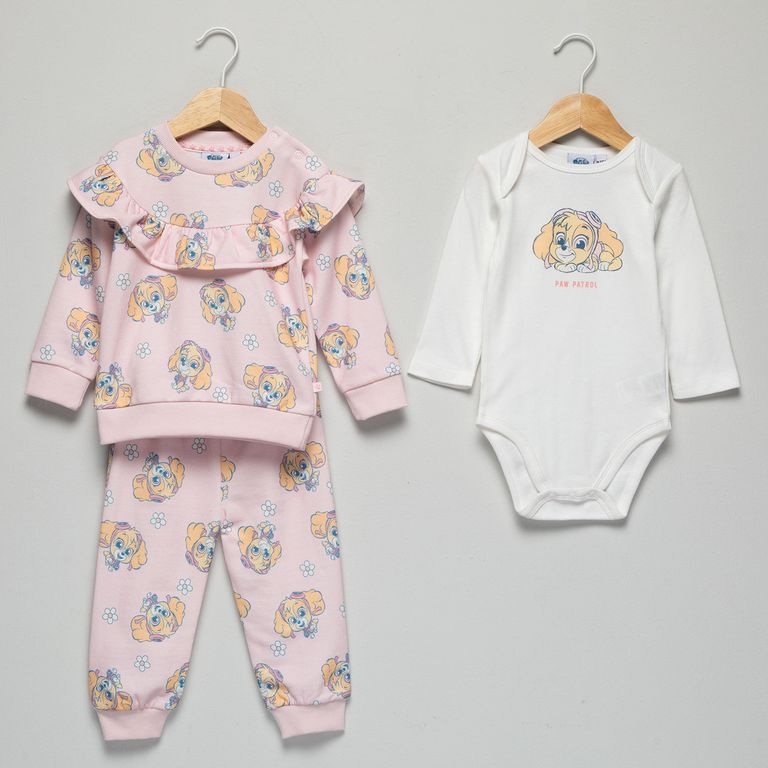 Conjunto Bebe Niña Polerón Más Body Más Buzo