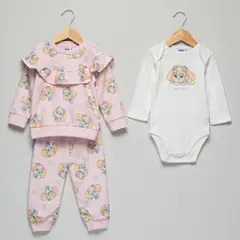 PAW PATROL - Conjunto Bebe Niña Polerón Más Body Más Buzo