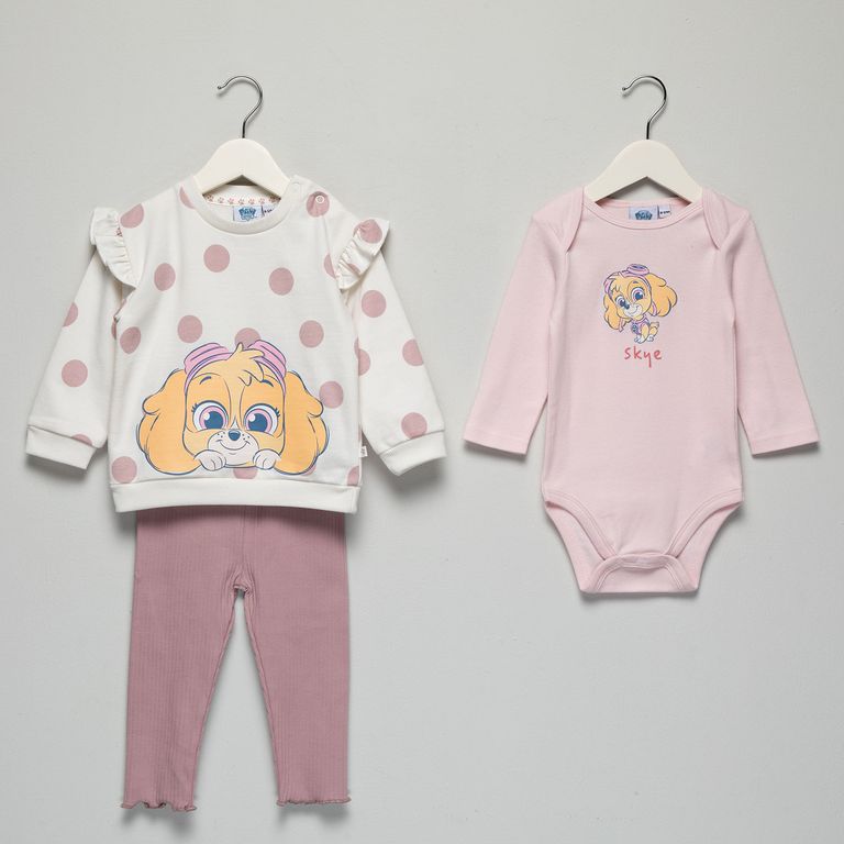 Conjunto Bebé Niña Polerón Más Body Más Calza