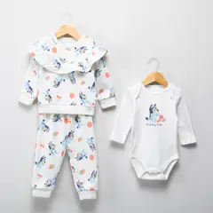 BLUEY - Conjunto Bebe Niña Polerón Más Body Más Buzo