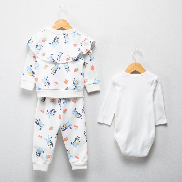Conjunto Bebe Niña Polerón Más Body Más Buzo