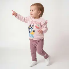 BLUEY - Conjunto Bebe Niña Polerón Más Calza
