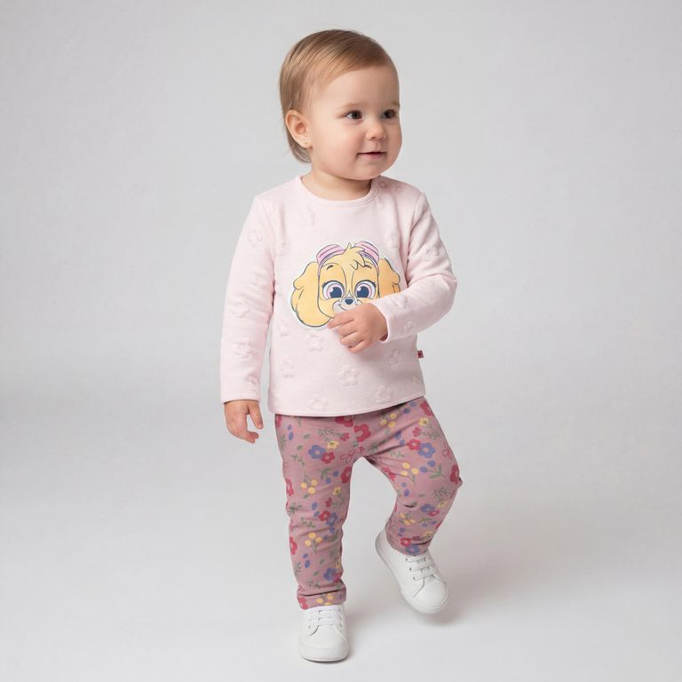 Conjunto Bebe Niña Polerón Más Calza